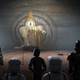 The temple entrance, guarded by the legendary Mortis Gods.